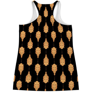 Buddha Pattern Print Women's Racerback Tank Top