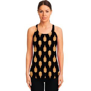 Buddha Pattern Print Women's Racerback Tank Top