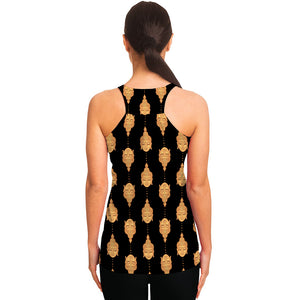 Buddha Pattern Print Women's Racerback Tank Top