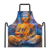 Buddha Statue Mandala Print Apron