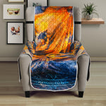 Buddha Statue Mandala Print Armchair Protector