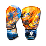 Buddha Statue Mandala Print Boxing Gloves