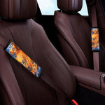 Buddha Statue Mandala Print Car Seat Belt Covers