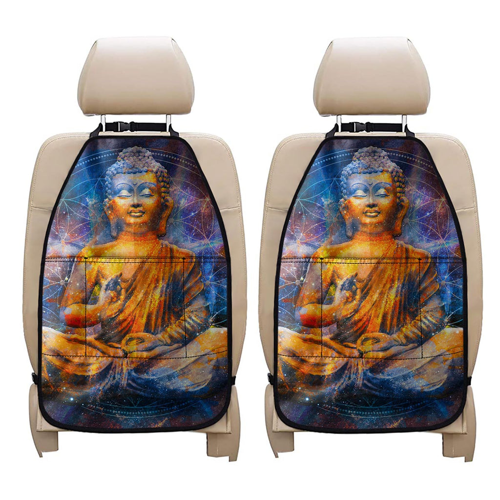 Buddha Statue Mandala Print Car Seat Organizers