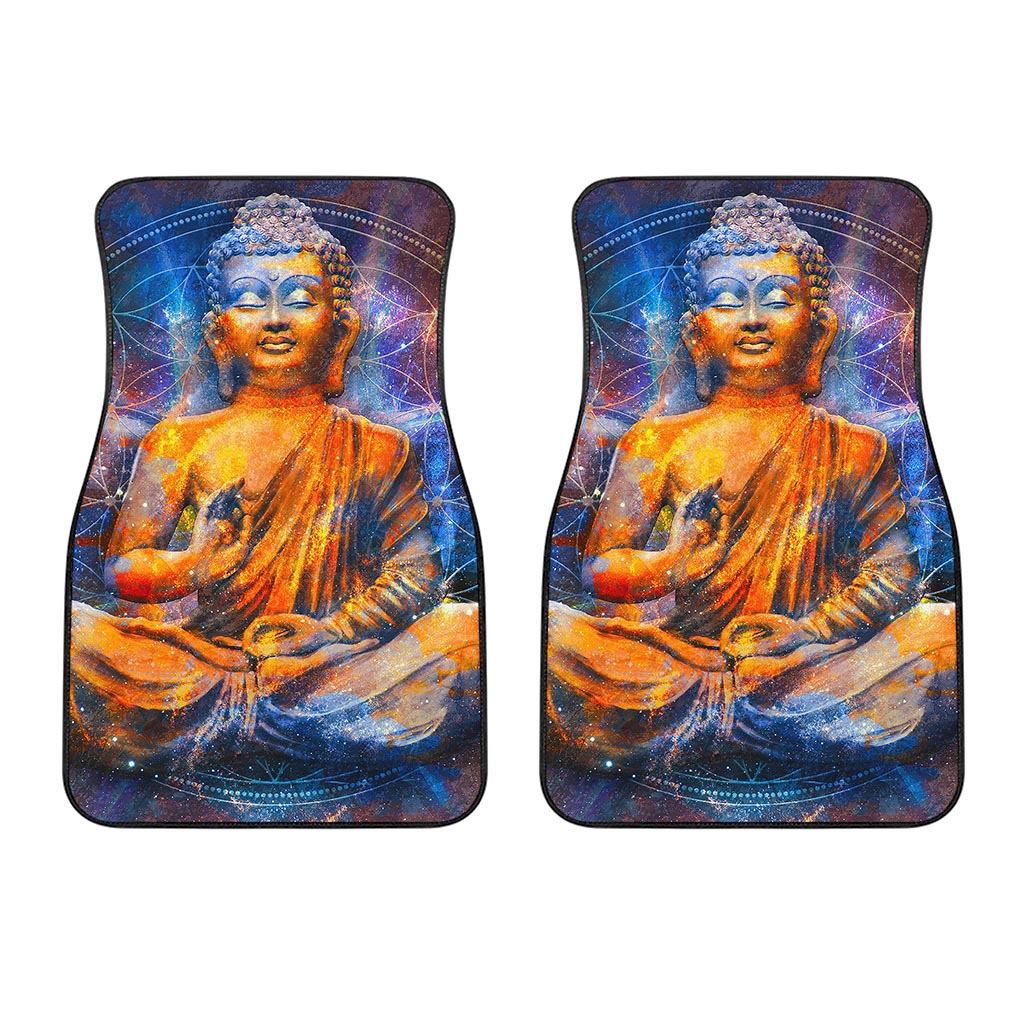 Buddha Statue Mandala Print Front Car Floor Mats