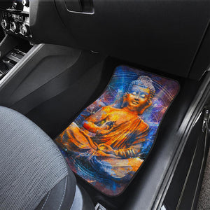 Buddha Statue Mandala Print Front Car Floor Mats