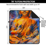 Buddha Statue Mandala Print Futon Protector