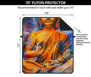 Buddha Statue Mandala Print Futon Protector