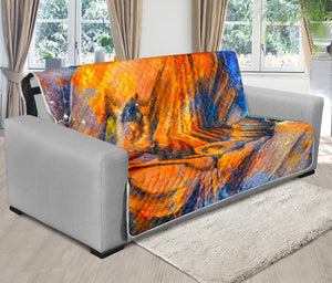 Buddha Statue Mandala Print Futon Protector