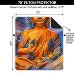 Buddha Statue Mandala Print Futon Protector