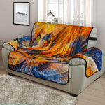 Buddha Statue Mandala Print Half Sofa Protector