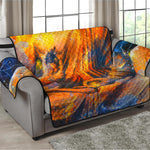 Buddha Statue Mandala Print Loveseat Protector