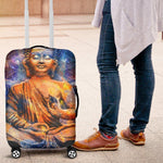 Buddha Statue Mandala Print Luggage Cover GearFrost