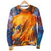 Buddha Statue Mandala Print Men's Crewneck Sweatshirt GearFrost