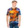 Buddha Statue Mandala Print Men's T-Shirt