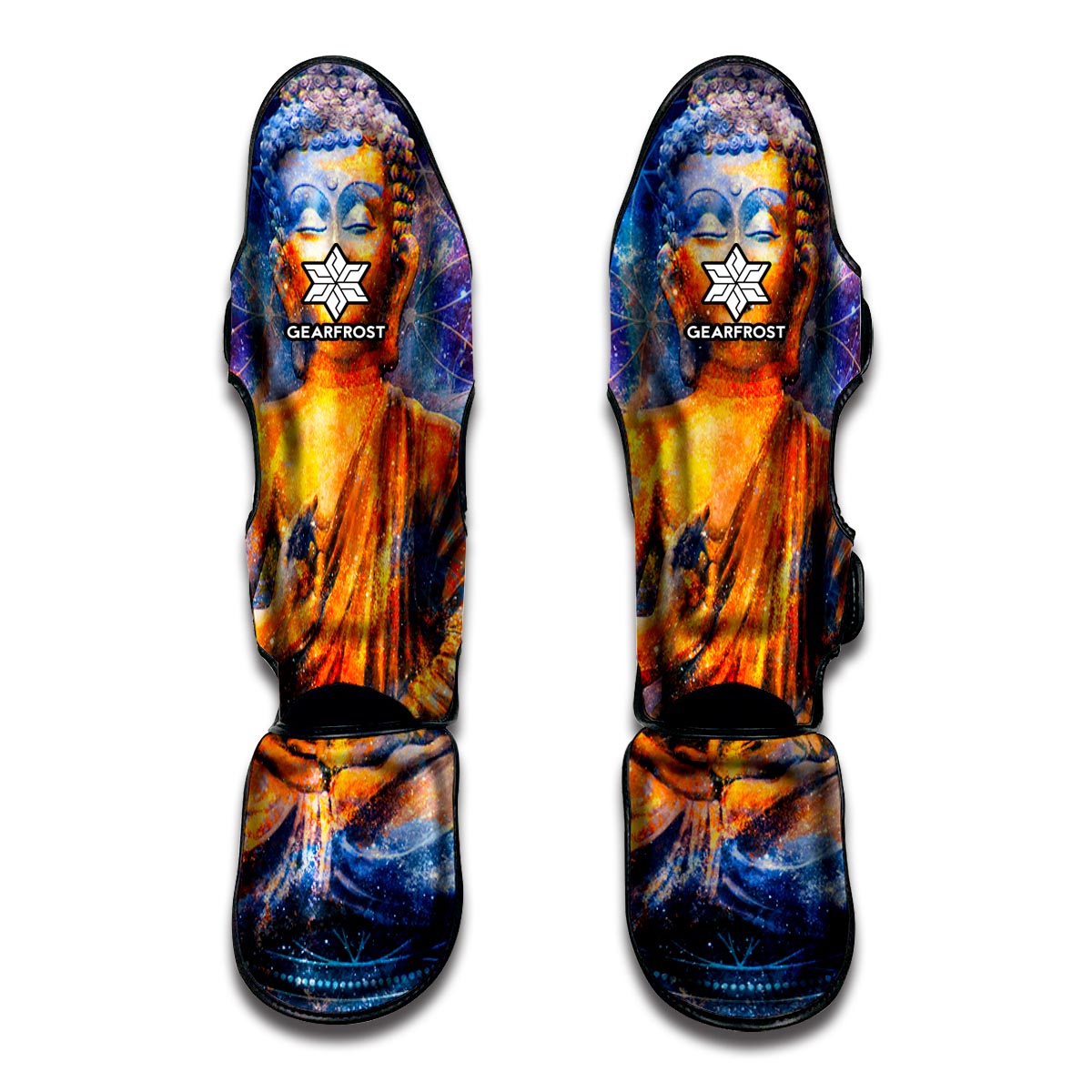 Buddha Statue Mandala Print Muay Thai Shin Guard