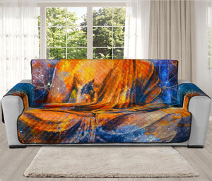 Buddha Statue Mandala Print Oversized Sofa Protector