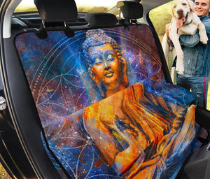 Buddha Statue Mandala Print Pet Car Back Seat Cover