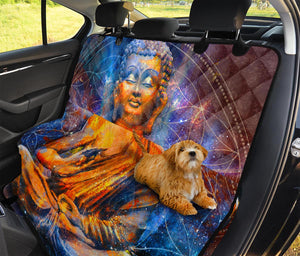 Buddha Statue Mandala Print Pet Car Back Seat Cover