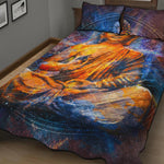 Buddha Statue Mandala Print Quilt Bed Set