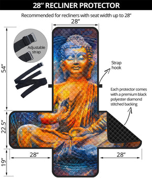 Buddha Statue Mandala Print Recliner Protector