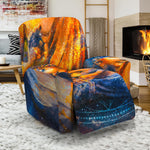 Buddha Statue Mandala Print Recliner Slipcover