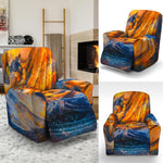 Buddha Statue Mandala Print Recliner Slipcover