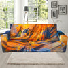 Buddha Statue Mandala Print Sofa Slipcover