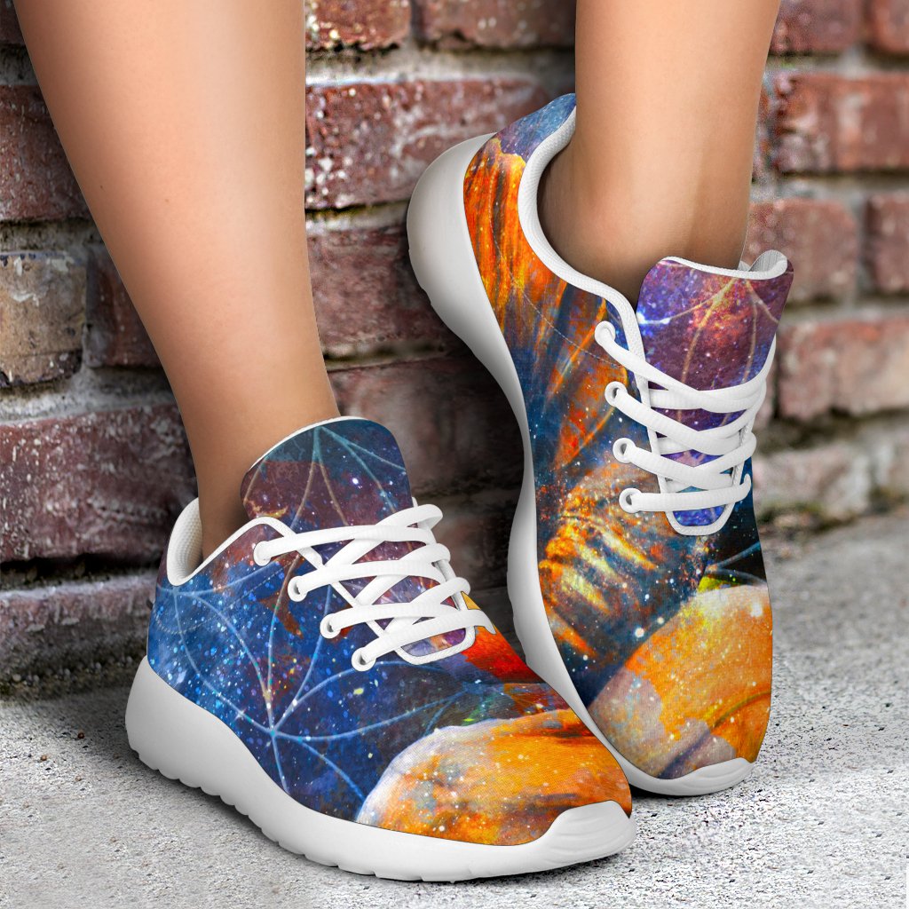 Buddha Statue Mandala Print Sport Shoes GearFrost