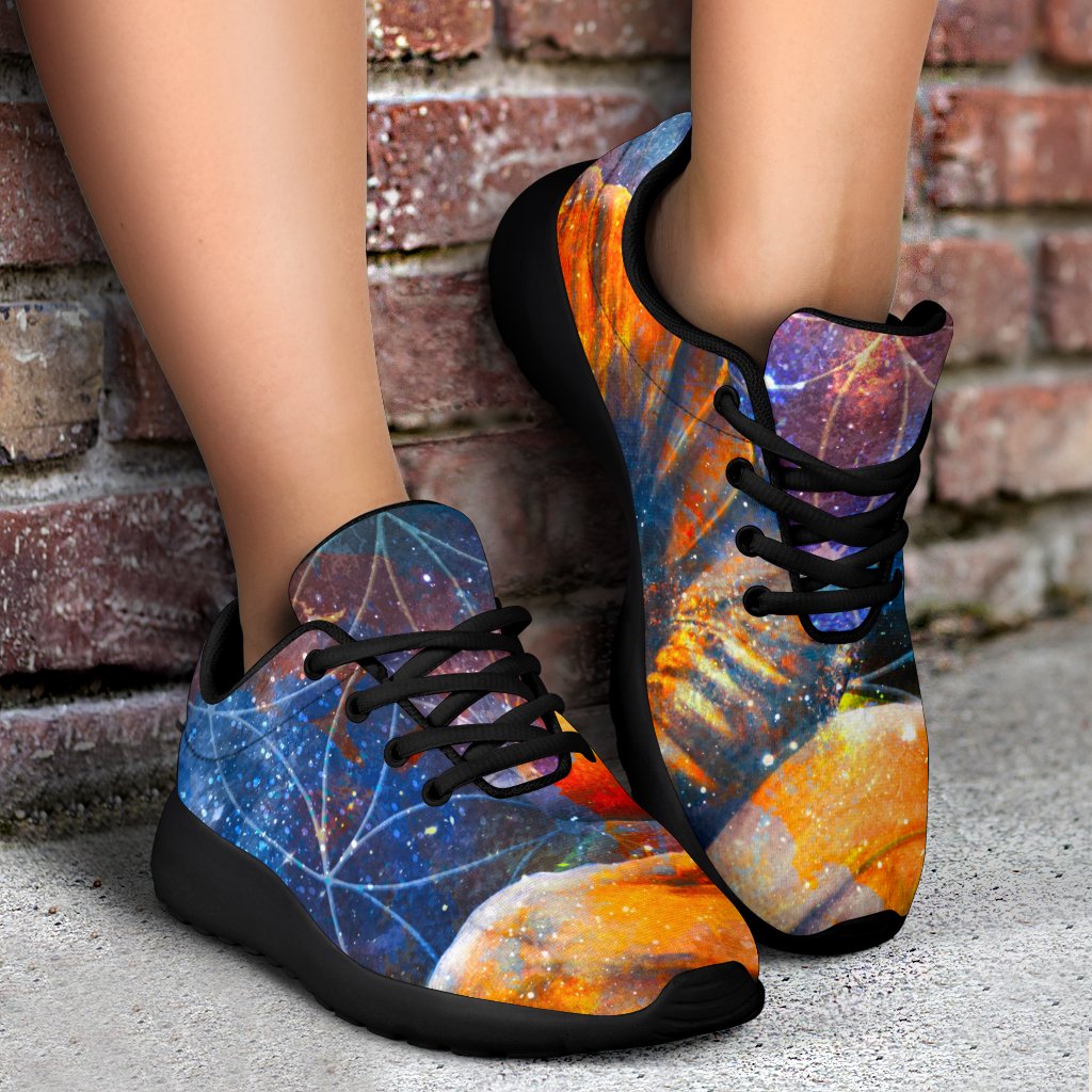 Buddha Statue Mandala Print Sport Shoes GearFrost