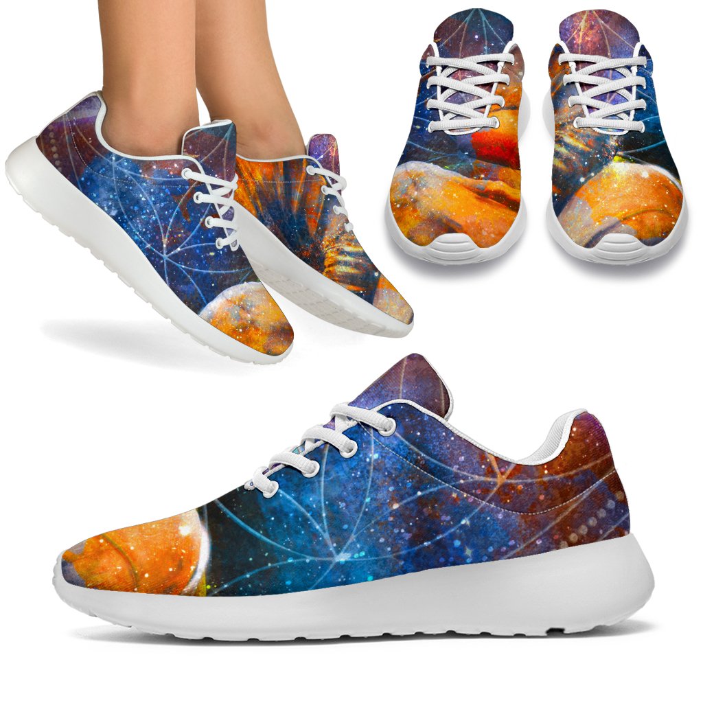 Buddha Statue Mandala Print Sport Shoes GearFrost