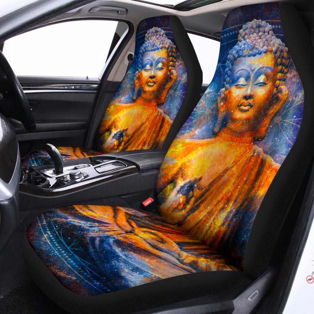 Buddha Statue Mandala Print Universal Fit Car Seat Covers