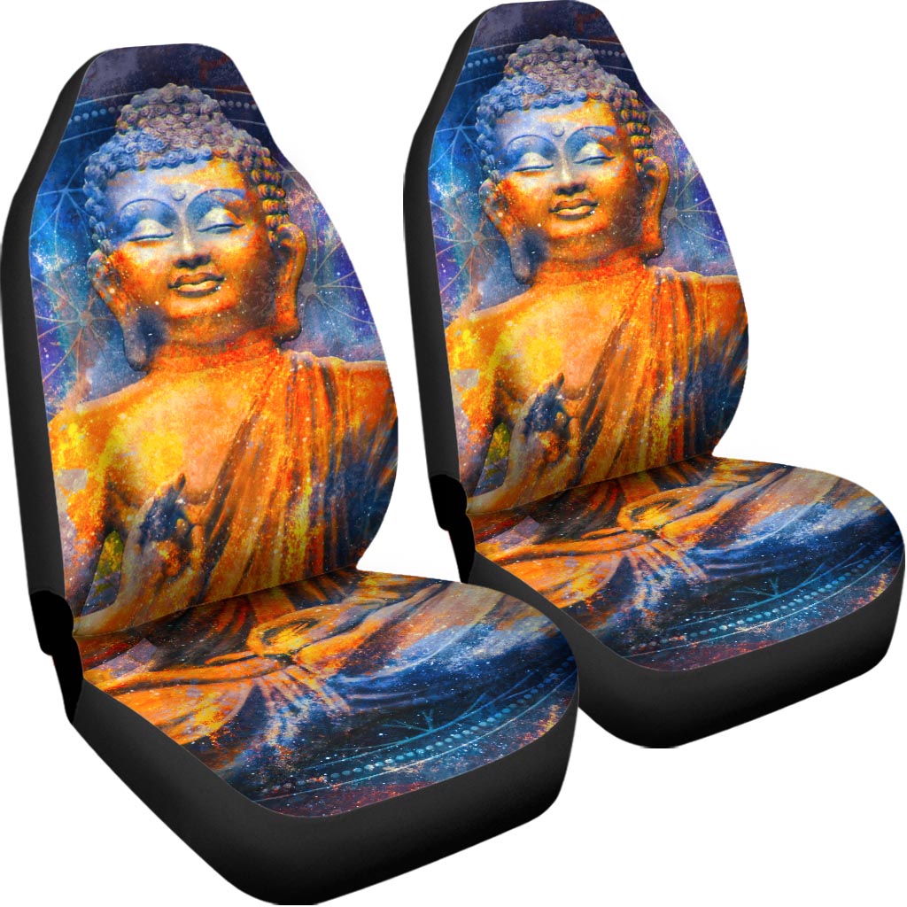 Buddha Statue Mandala Print Universal Fit Car Seat Covers