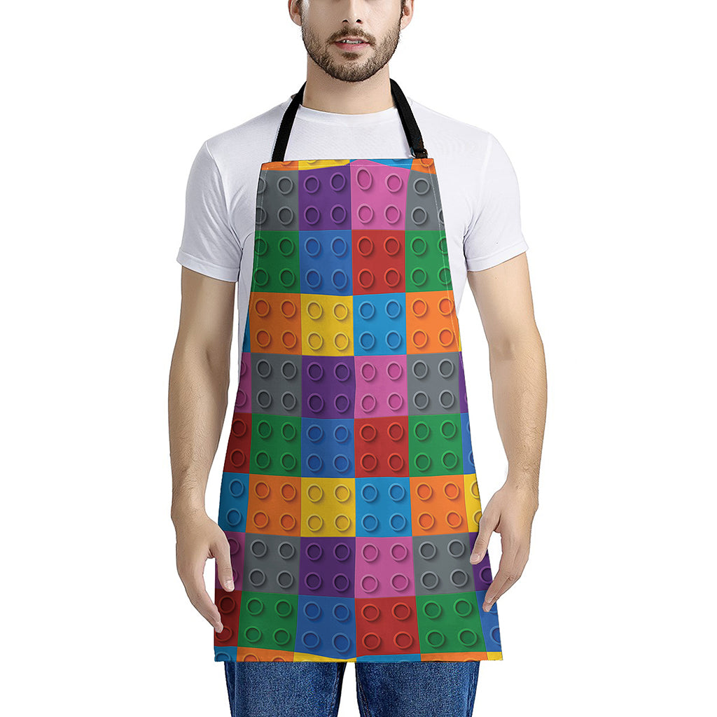 Building Blocks Toy Pattern Print Apron