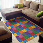 Building Blocks Toy Pattern Print Area Rug