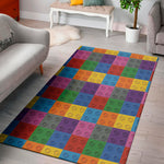 Building Blocks Toy Pattern Print Area Rug
