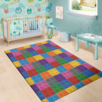 Building Blocks Toy Pattern Print Area Rug