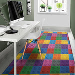 Building Blocks Toy Pattern Print Area Rug