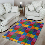 Building Blocks Toy Pattern Print Area Rug