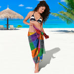 Building Blocks Toy Pattern Print Beach Sarong Wrap