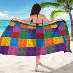 Building Blocks Toy Pattern Print Beach Sarong Wrap