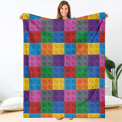 Building Blocks Toy Pattern Print Blanket