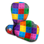 Building Blocks Toy Pattern Print Boxing Gloves