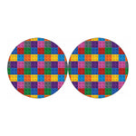Building Blocks Toy Pattern Print Car Coasters