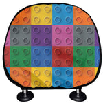 Building Blocks Toy Pattern Print Car Headrest Covers