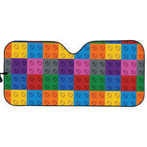 Building Blocks Toy Pattern Print Car Sun Shade