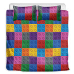 Building Blocks Toy Pattern Print Duvet Cover Bedding Set