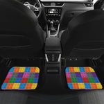 Building Blocks Toy Pattern Print Front and Back Car Floor Mats