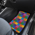 Building Blocks Toy Pattern Print Front and Back Car Floor Mats