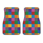 Building Blocks Toy Pattern Print Front Car Floor Mats